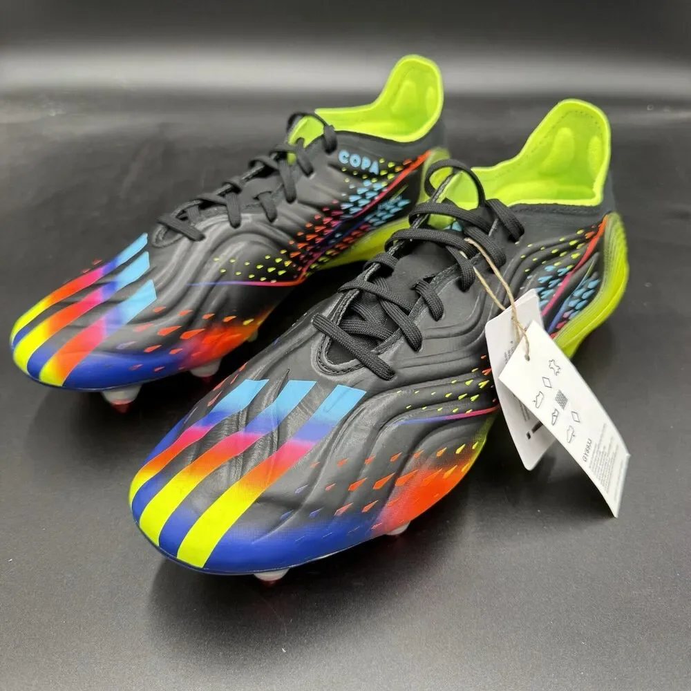 Adidas Copa Sense.1 SG Black Blue Multi Soccer Cleats GY8933 Men's Size 10.5